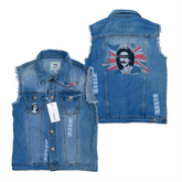 SEX PISTOLS sex pistol European and American men's street style vintage denim shirt vest sleeveless vest (2)