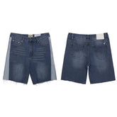 Gallery Dept Washed Dark Blue Plaid Denim Shorts