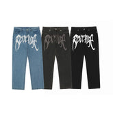 revenge Embroidered logo Straight-Leg Jeans