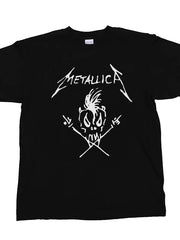 Metallica Metal Band Rock Nirvana Gunslinger Pink Floyd Nirvana ACDC Skull Short sleeved T-shirt