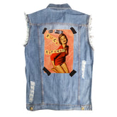 SEX PISTOLS sex pistol European and American men's street style vintage denim shirt vest sleeveless vest (1)