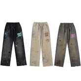 SSSAINT LOUIS - Murky dark straight-fit casual pants