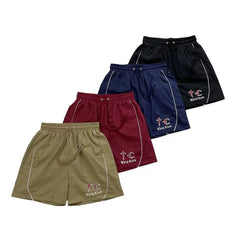 Thug Club Star and Moon Embroidered Casual Shorts