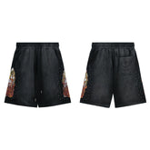 Who Decides War flame print shorts