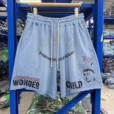 Paly Hollywood distressed printed shorts