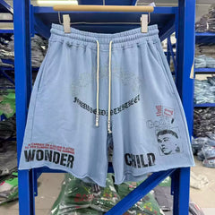 Paly Hollywood distressed printed shorts