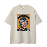 Metallica metal band retro American street niche vtg loose shoulder pure cotton rock short sleeved T-shirt