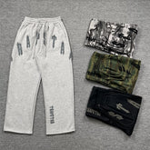 TRAPSTAR Towel Embroidered Straight-Tee Casual Pants