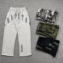TRAPSTAR Towel Embroidered Straight-Tee Casual Pants