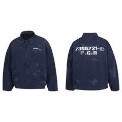 Project Washed Hand Cut Zip Denim Jacket