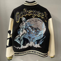 Thug club Rivet Metal LOGO Short Bomber Jacket