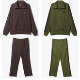 NEEDLES Butterfly Embroidered LOGO Sports Jacket Set Japanese Loose Straight Pants Zipper Jacket for Men and Women (1)