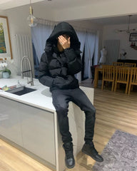 Trapstar embroidery letter LOGO hooded cotton-padded jacket
