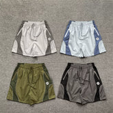 Broken Planet Color-Contrast Plaid Jogging Shorts