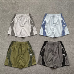 Broken Planet Color-Contrast Plaid Jogging Shorts