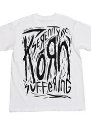 KORN Rock Band Metallica Queen Nirvana Gunslinger ACDC Black and White Loose Cotton Short sleeved T-shirt