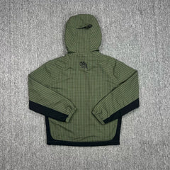 Mertra CHECK Zip-Mouth Loose Contrast Patchwork Jacket