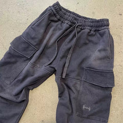Hide in Hills Washed and Distressed Denim Joggers