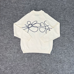 Arte Cardigan Flower round knit embroidered zipper jacket