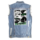 SEX PISTOLS sex pistol European and American men's street style vintage denim shirt vest sleeveless vest (4)
