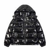 Trapstar detachable hat bright PU leather cotton-padded jacket