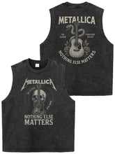 Metallica Heavy American Retro Washed Outdated Loose Rock Sleeveless T-shirt, Camback Tank Top