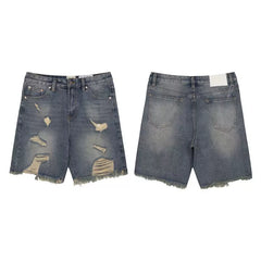 Gallery Dept hole damage washed denim shorts