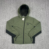 Mertra CHECK Zip-Mouth Loose Contrast Patchwork Jacket