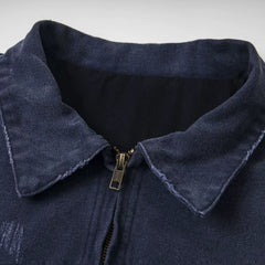 Project Washed Hand Cut Zip Denim Jacket