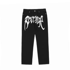 revenge Embroidered logo Straight-Leg Jeans