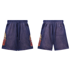 Who Decides War flame print shorts