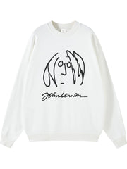 The Beatles rock band American street Nirvana black gray white pure cotton hooded round neck sweatshirt (2)