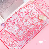 Kawaii Axolotl Gaming Desk Pad