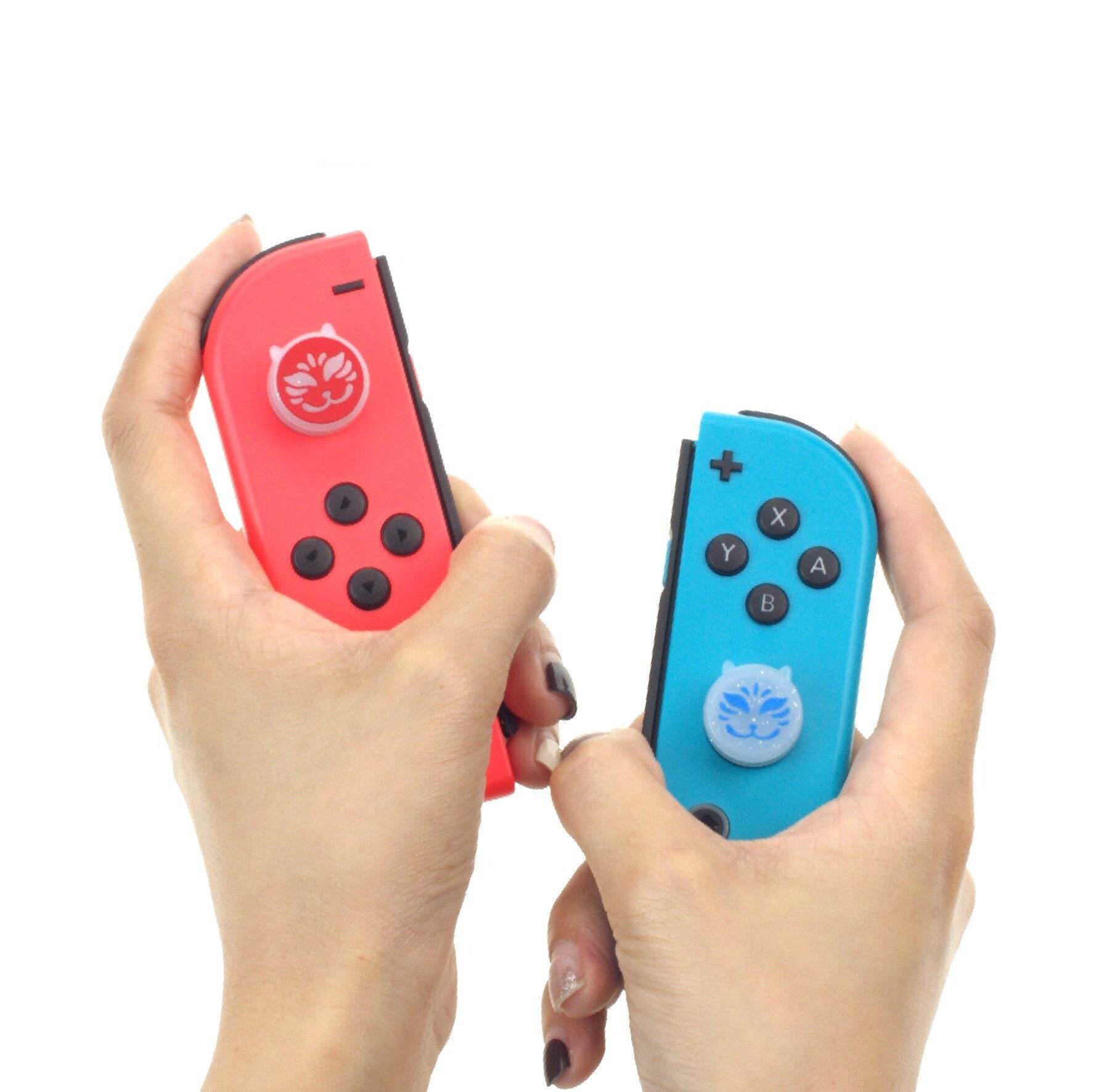 Kitsune Red & Blue Thumb Grip