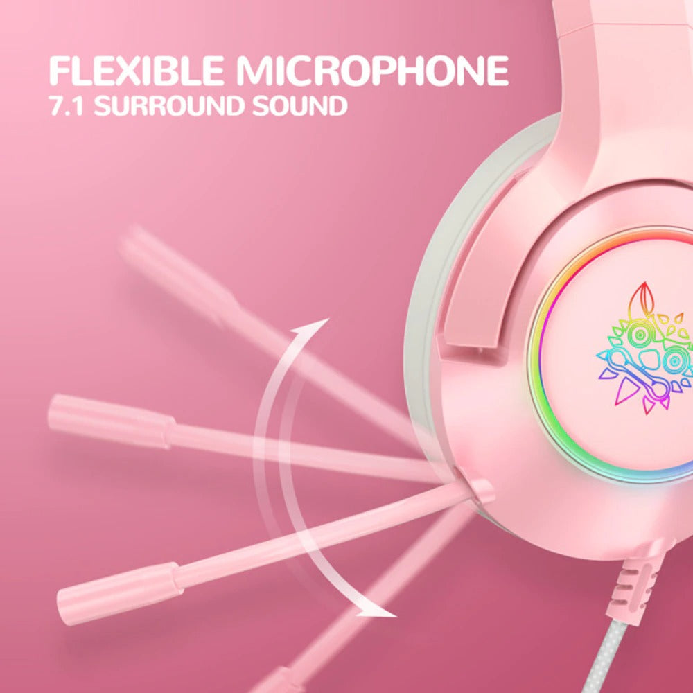 Pink Cat Ears Gaming Headset