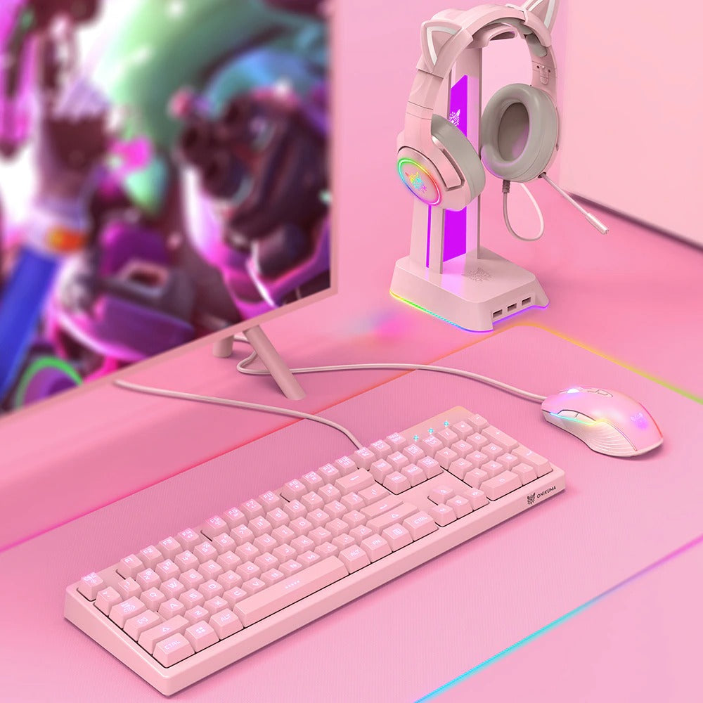 Pink Cat Ears Gaming Headset