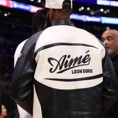 AIME LEON DORE stand collar biker jacket