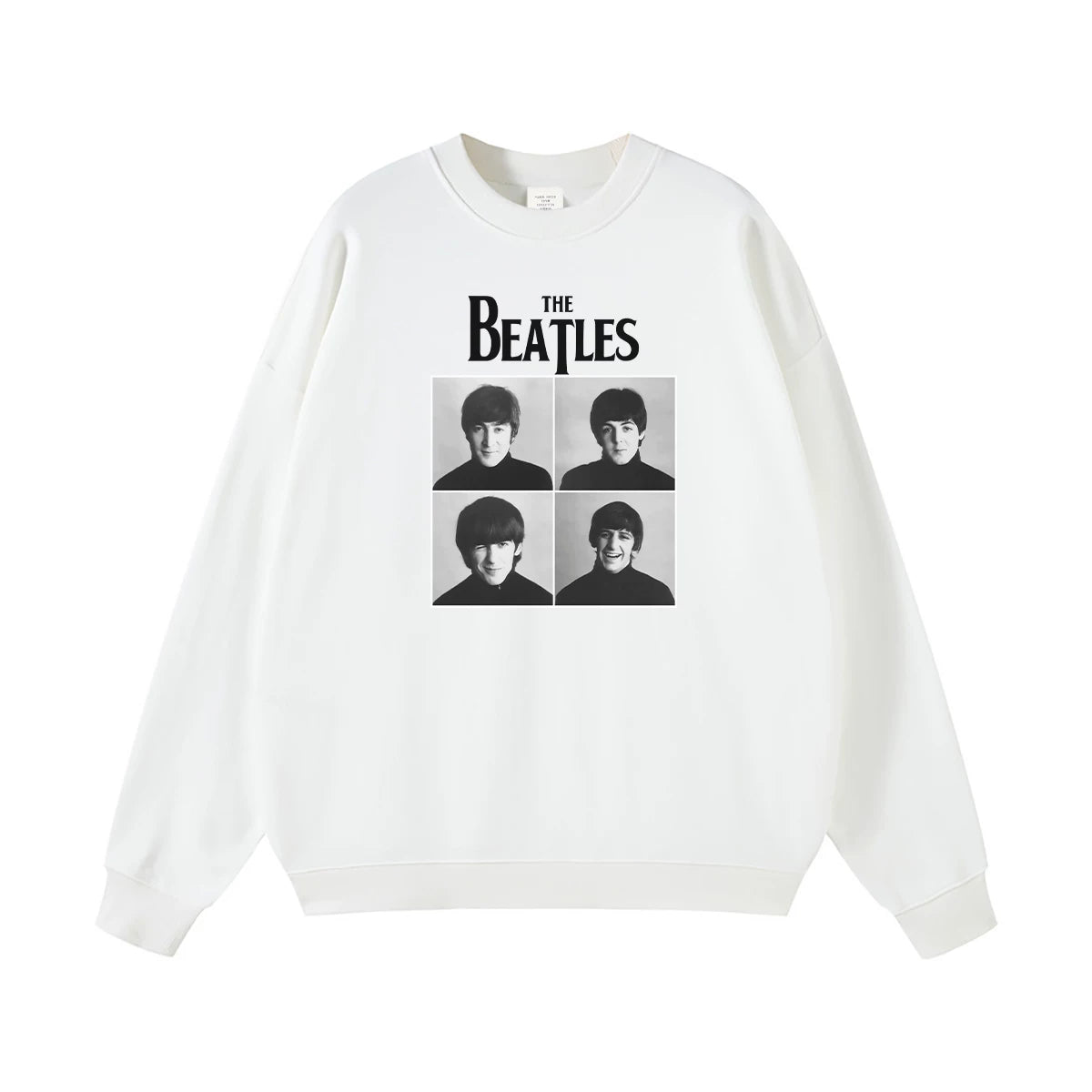 The Beatles rock band American street Nirvana black gray white pure cotton hooded round neck sweatshirt (1)