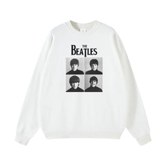 The Beatles rock band American street Nirvana black gray white pure cotton hooded round neck sweatshirt (1)