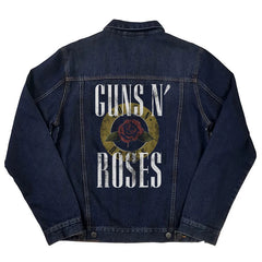 春秋款欧美复古Guns N’ Roses枪花乐队街头摇滚机车牛仔外套男 (2)