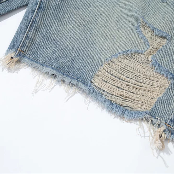 Gallery Dept Hole Denim Shorts