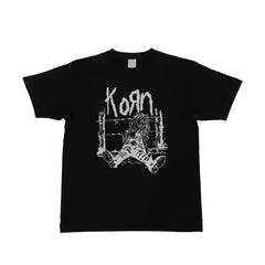 KORN Rock Band Metallica Gunsnroses Black White ACDC Black Cotton Short sleeved T-shirt