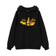 The Beatles rock band American street Nirvana black gray white pure cotton hooded round neck sweatshirt (4)