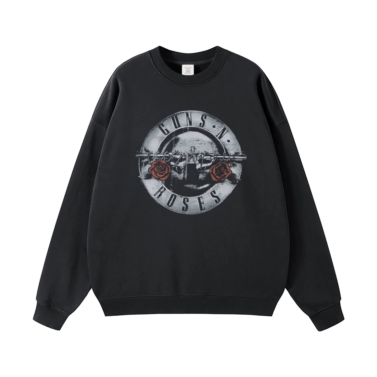 Guns n Roses Rock Band American Street Men's and Women's Black Grey White Cotton Hooded Round Neck Hoodie (1)