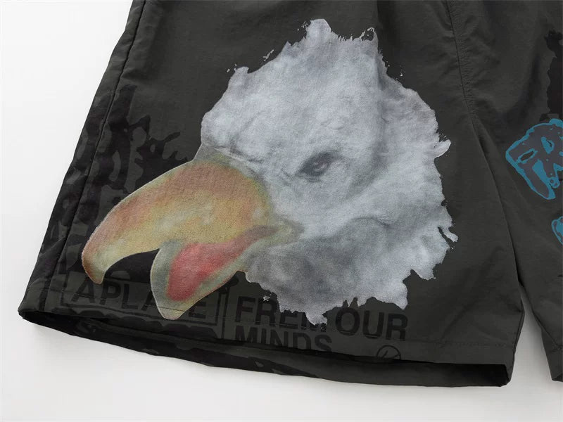 Travis Scott x "Cactus Jack" Bald Eagle Graphic Shorts
