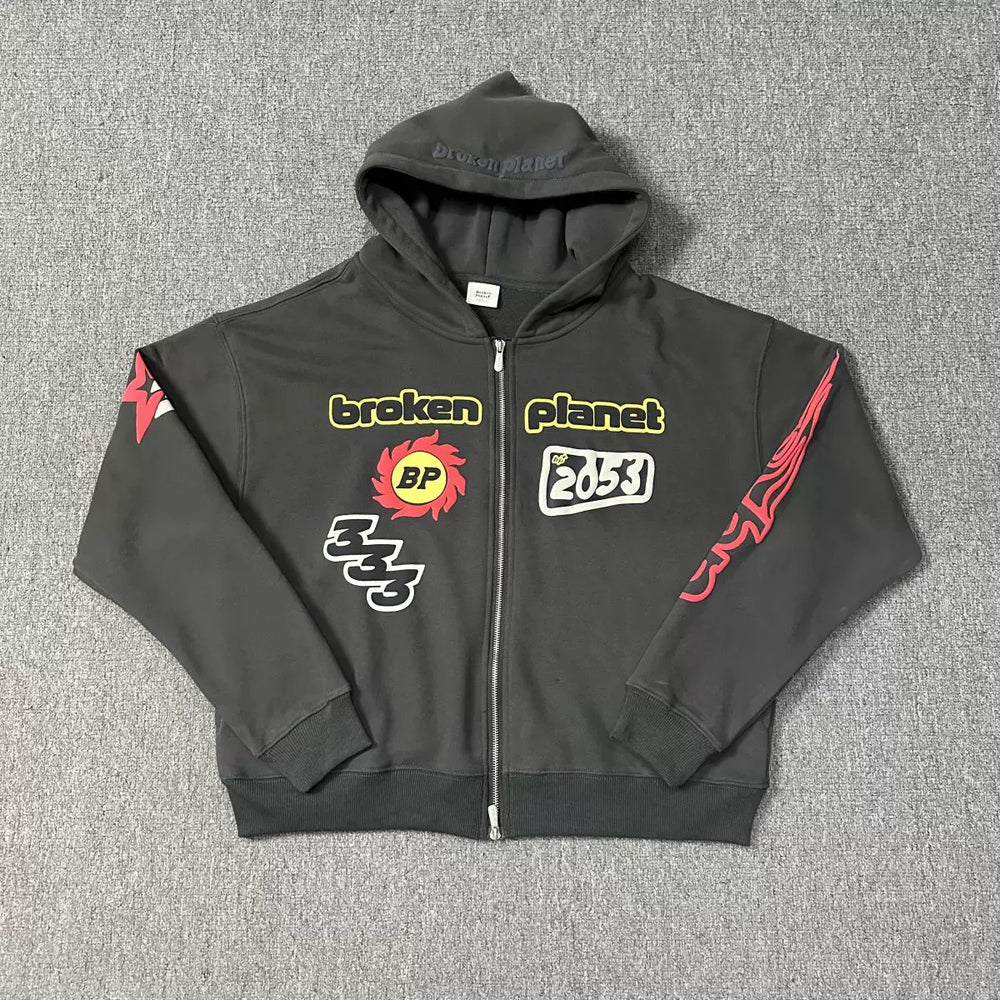 Broken Planet zip sweater suit