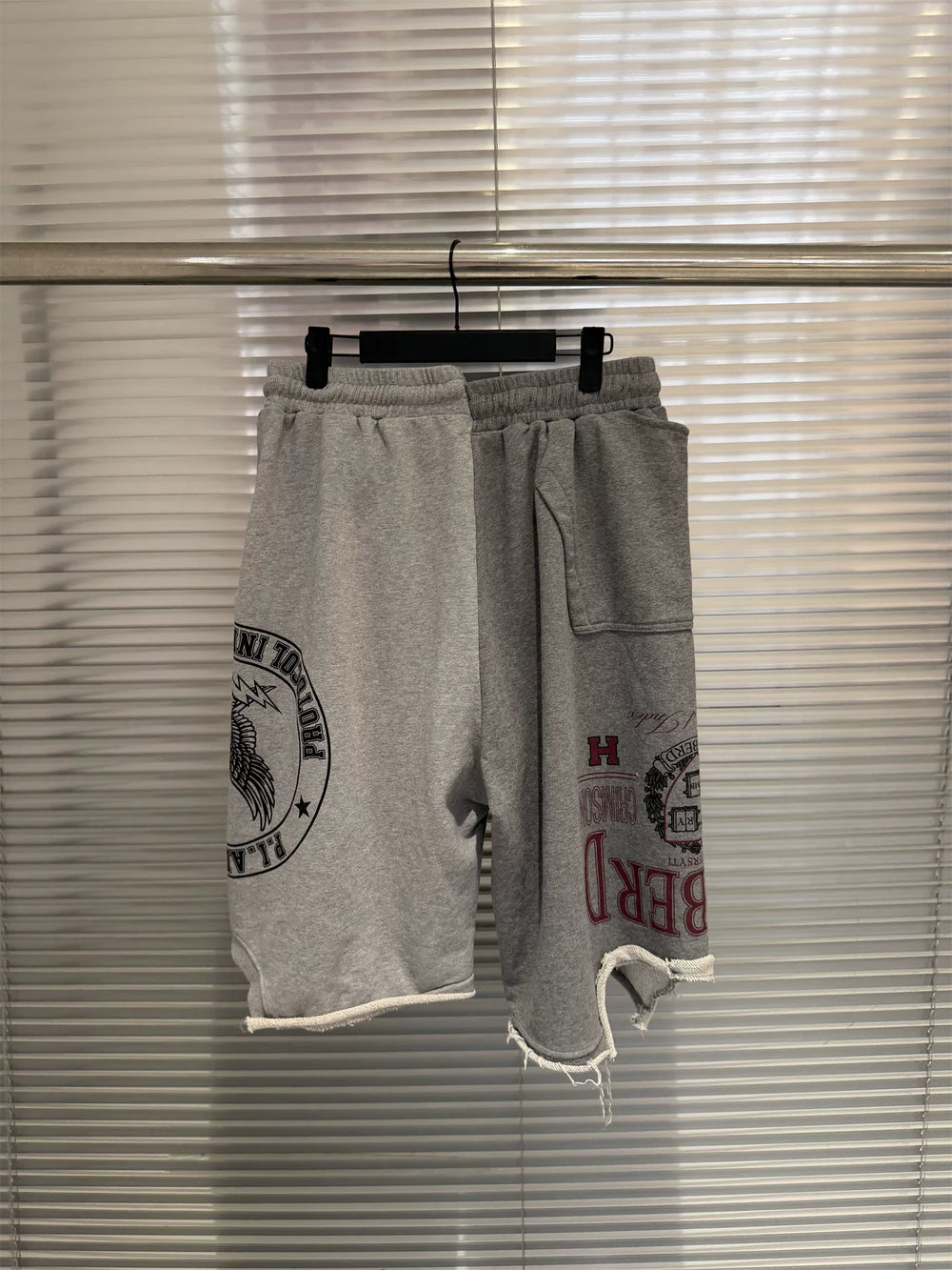 Protocol Index Casual Patchwork Letter Print Shorts