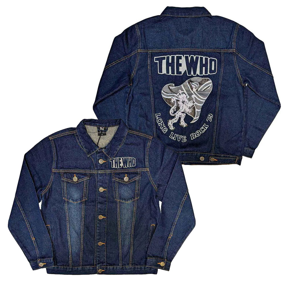 Gunslinger ACDC band Nirvana rock deep blue lapel denim jacket European and American street motorcycle denim jacket (2)