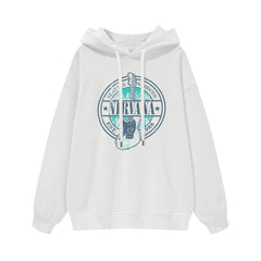 NIRVANA Nirvana Rock Band American Street Gun Flower Nirvana Black Gray White Pure Cotton Hooded Round Neck Sweatshirt (7)