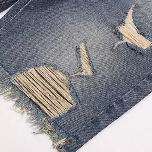 Gallery Dept hole damage washed denim shorts